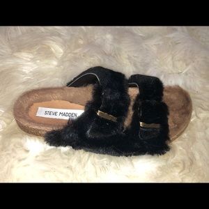 Fur Slides by Steve Madden